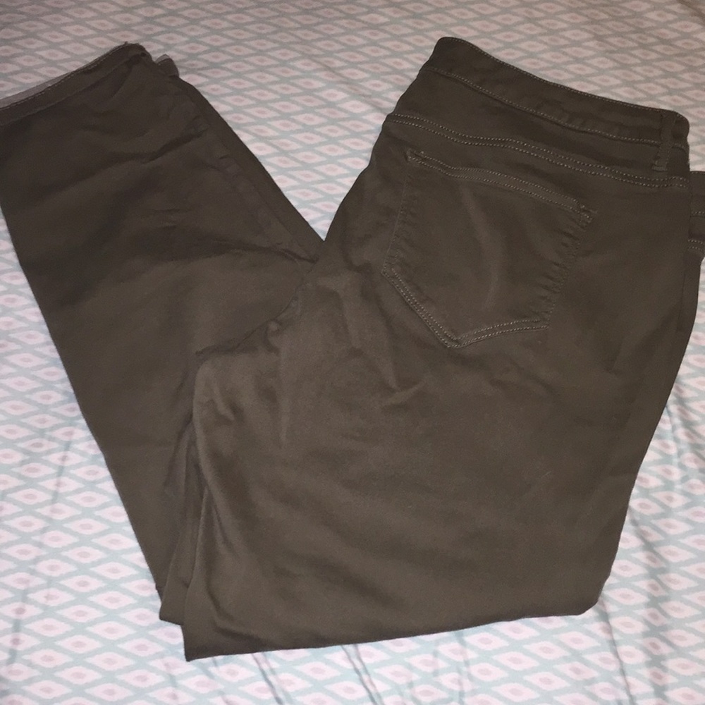 Maurice’s denimflex olive green jegging